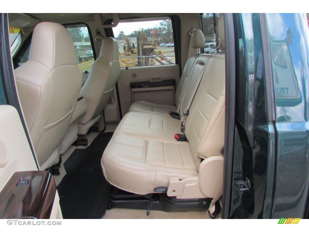 2008 F350 Super Duty Lariat Crew Cab 4x4 Dually - Forest Green Metallic / Camel photo #49