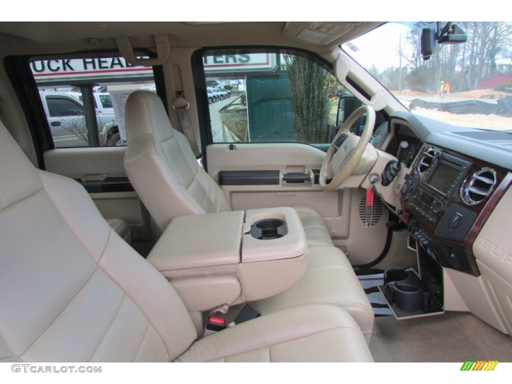 2008 F350 Super Duty Lariat Crew Cab 4x4 Dually - Forest Green Metallic / Camel photo #55