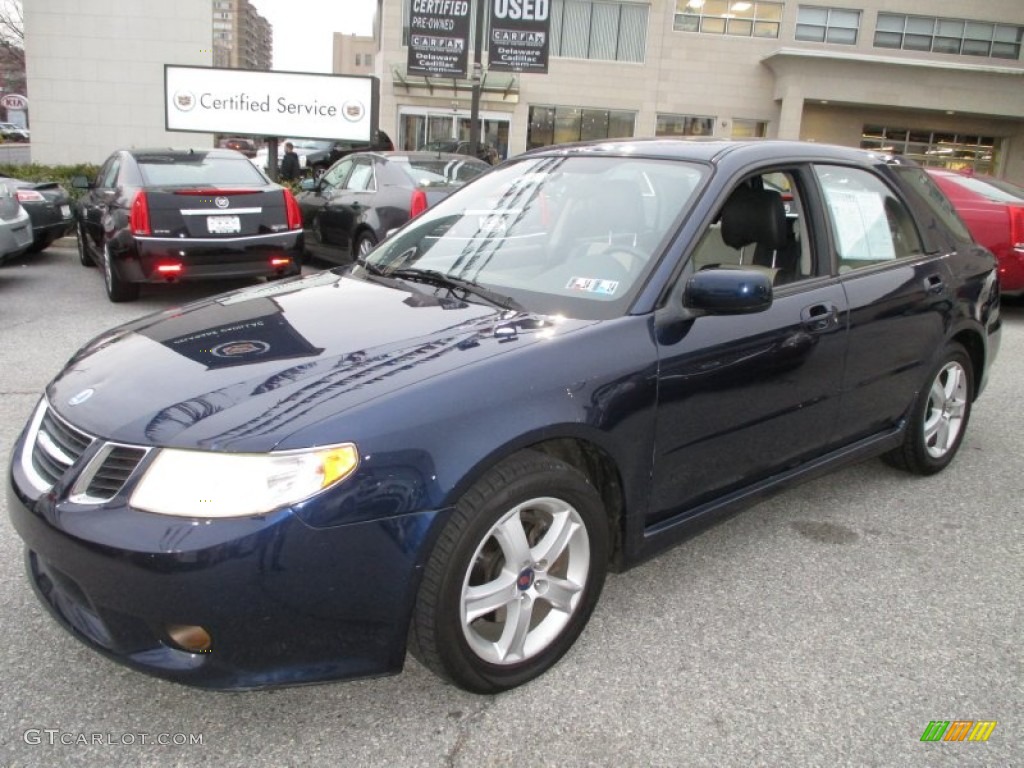 2005 9-2X Linear Wagon - Deep Blue Metallic / Black/Parchment photo #2