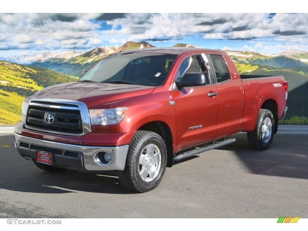 2010 Tundra TRD Double Cab 4x4 - Salsa Red Pearl / Graphite Gray photo #5