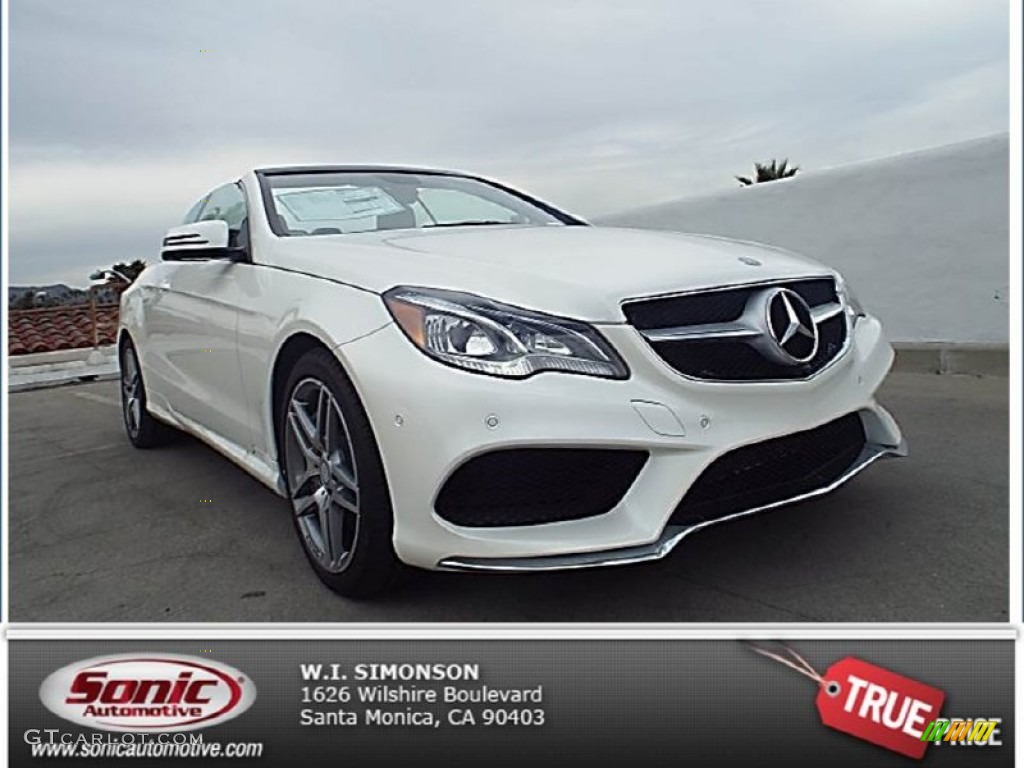 2014 E 550 Cabriolet - Diamond White Metallic / Black photo #1