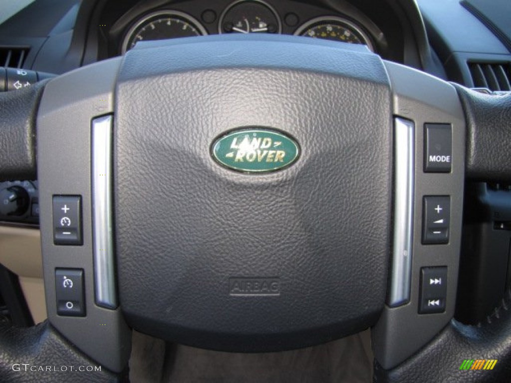 2008 Land Rover LR2 HSE Alpaca Beige Steering Wheel Photo #89926638