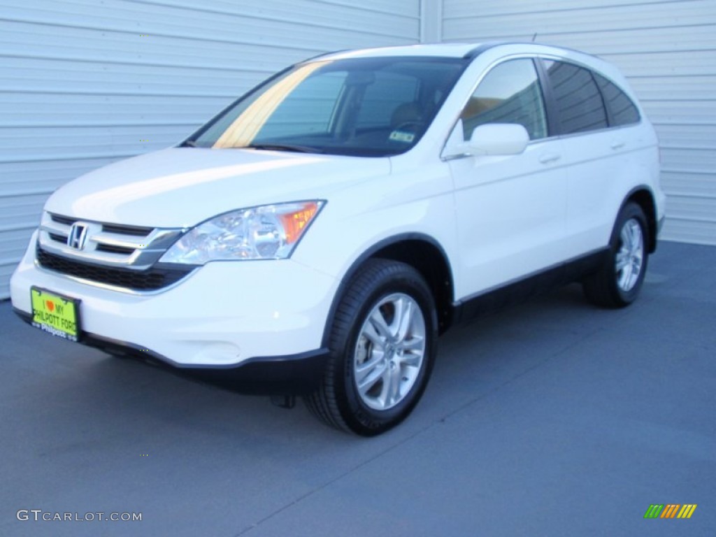 2011 CR-V EX-L - Taffeta White / Gray photo #7