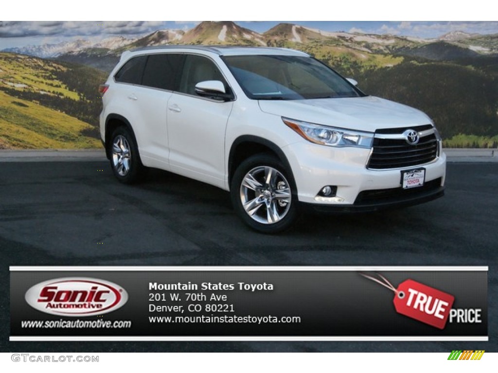 2014 Highlander Limited AWD - Blizzard White Pearl / Ash photo #1