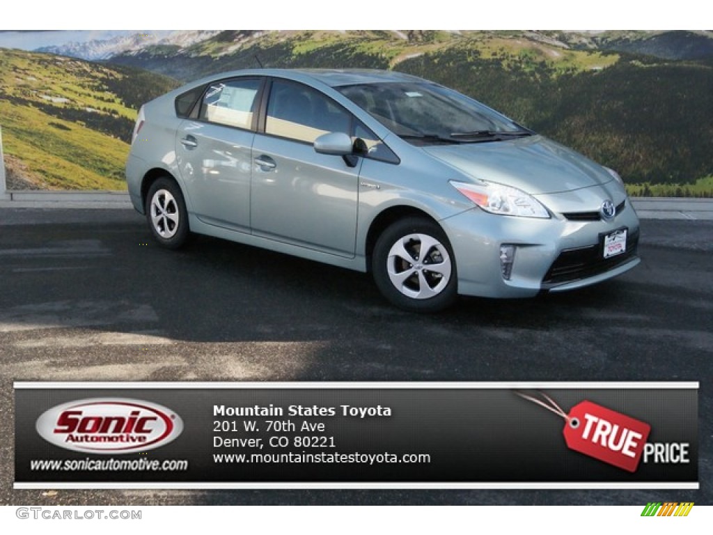 2014 Prius Three Hybrid - Sea Glass Pearl / Dark Gray photo #1