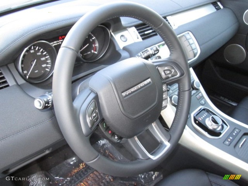2014 Land Rover Range Rover Evoque Pure Plus Ebony Steering Wheel Photo #89930724
