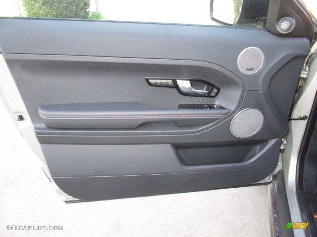2014 Land Rover Range Rover Evoque Dynamic Dynamic Ebony/Cirrus Stitch Door Panel Photo #89931512