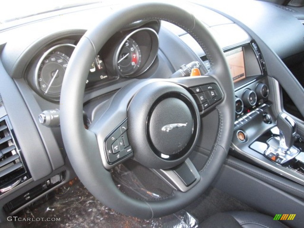 2014 Jaguar F-TYPE S Jet Steering Wheel Photo #89933157
