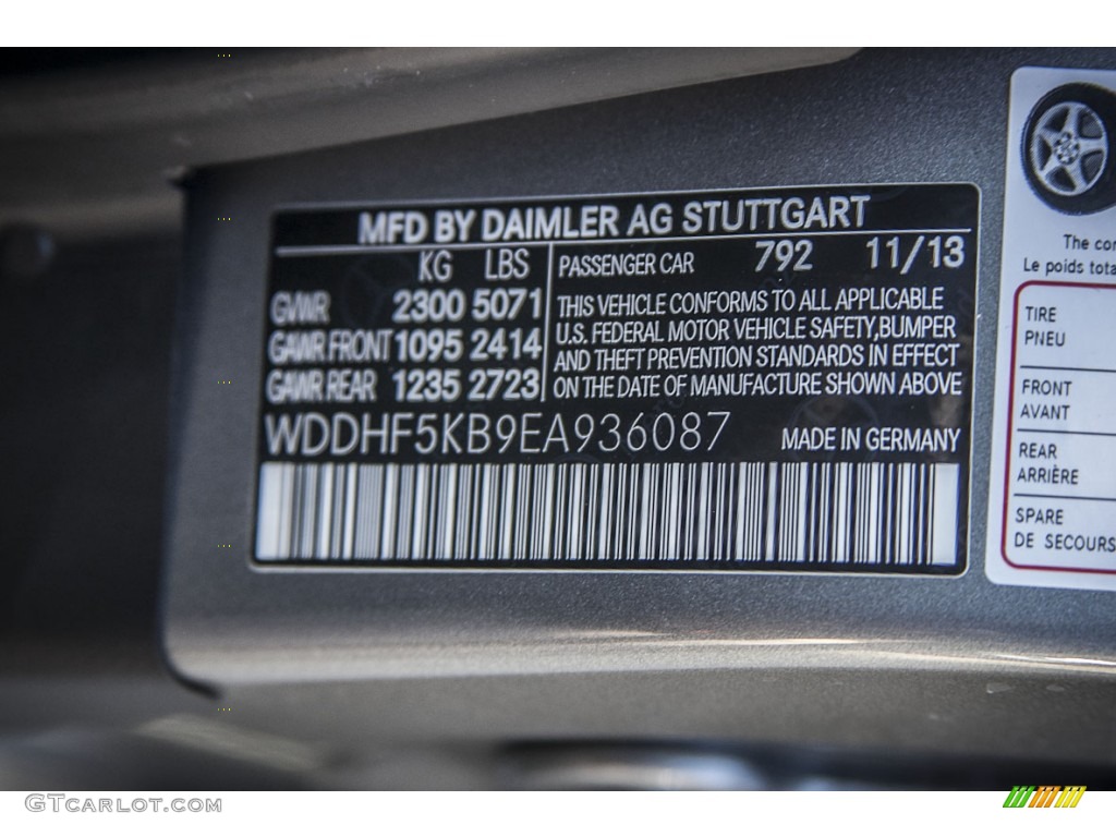 2014 E 350 Sedan - Paladium Silver Metallic / Black photo #7