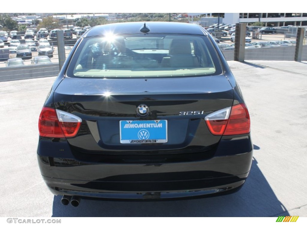 2006 3 Series 325i Sedan - Jet Black / Beige photo #8