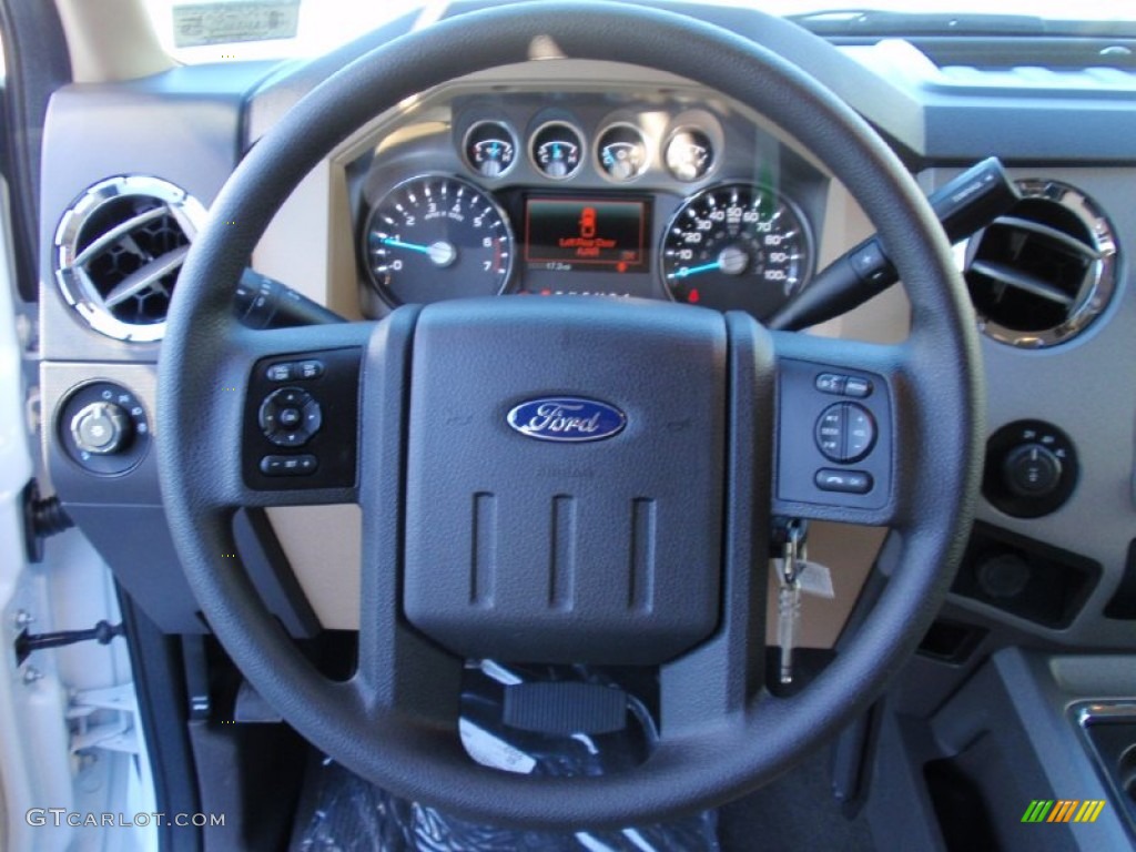 2014 Ford F250 Super Duty XLT Crew Cab 4x4 Adobe Steering Wheel Photo #89933673