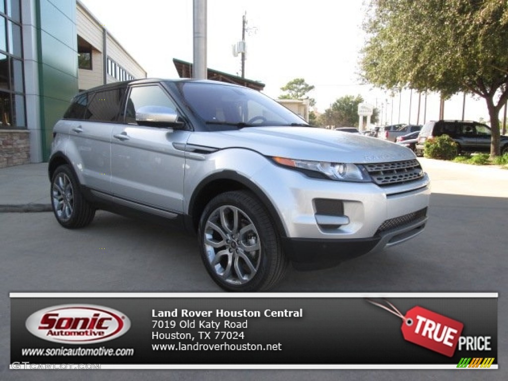 2013 Range Rover Evoque Pure - Indus Silver Metallic / Ebony photo #1