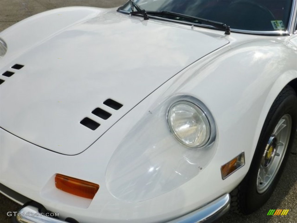 1974 Dino 246 GTS - Bianco (White) / Burgundy photo #13