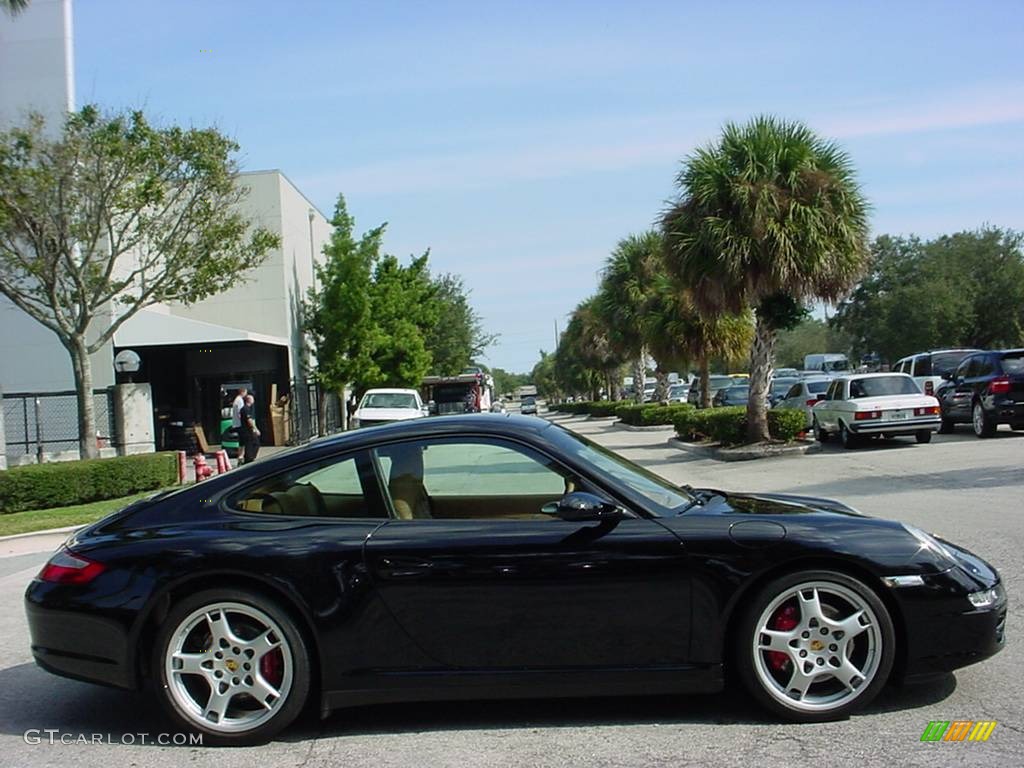 2007 911 Carrera 4S Coupe - Black / Sand Beige photo #8