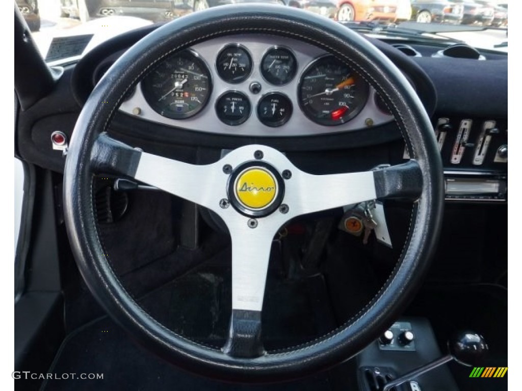 1974 Ferrari Dino 246 GTS Burgundy Steering Wheel Photo #89939595