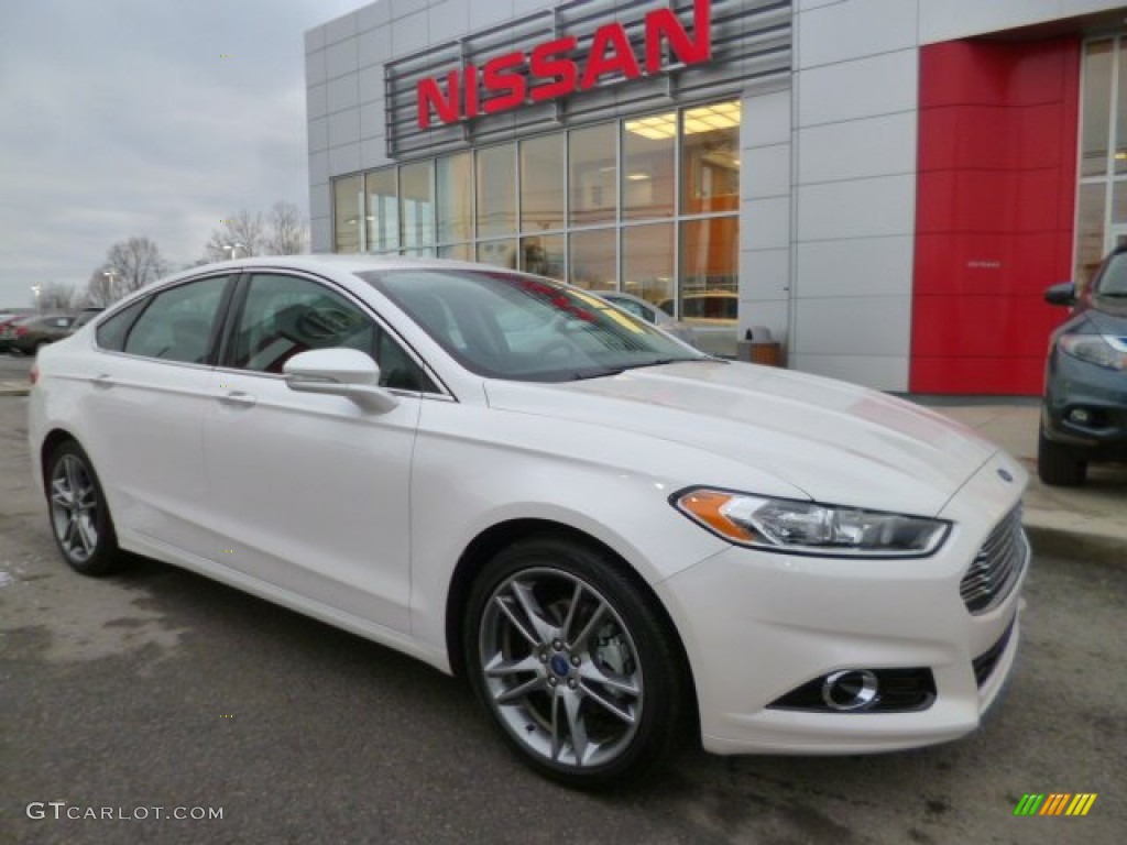 White Platinum Metallic Tri-coat Ford Fusion