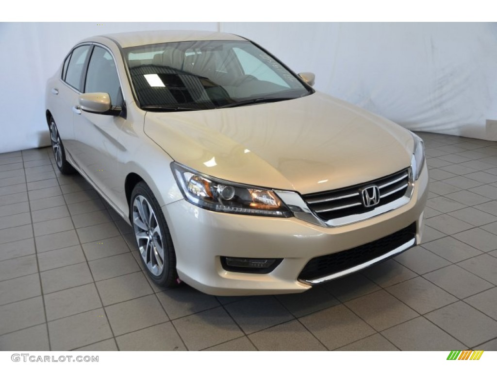 2014 Accord Sport Sedan - Champagne Frost Pearl / Black photo #1
