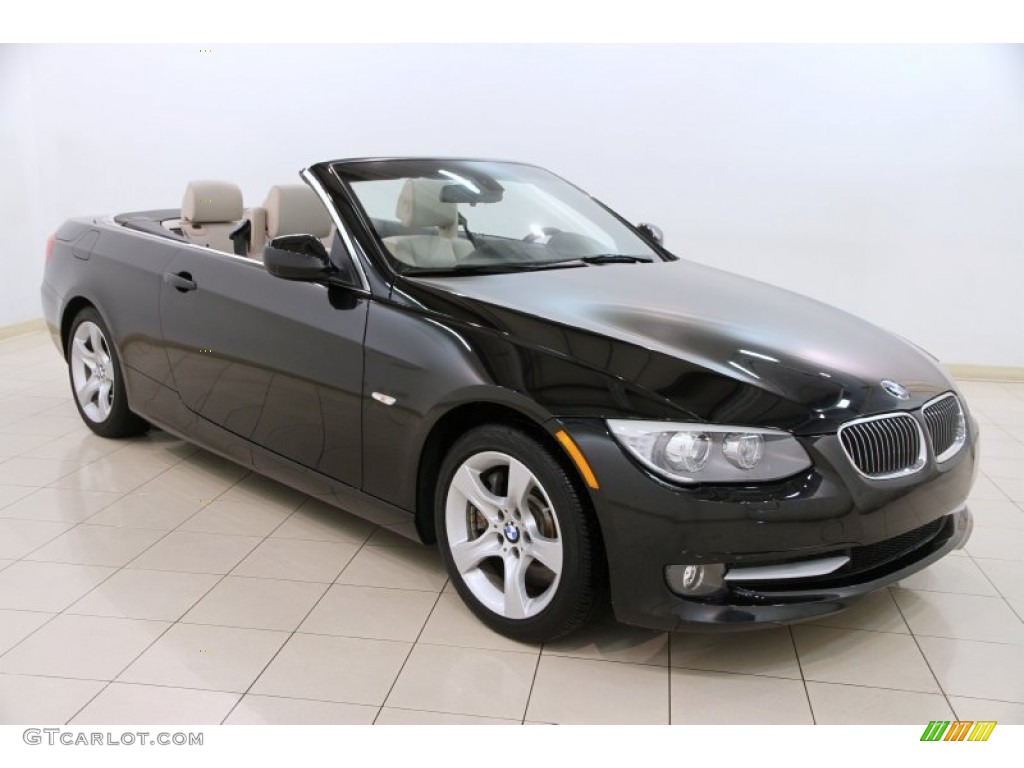 2012 3 Series 335i Convertible - Black Sapphire Metallic / Oyster/Black photo #1