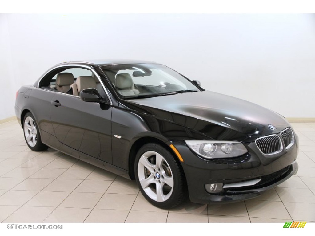 2012 3 Series 335i Convertible - Black Sapphire Metallic / Oyster/Black photo #2