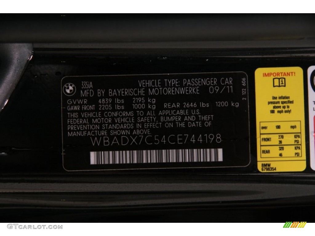 2012 3 Series 335i Convertible - Black Sapphire Metallic / Oyster/Black photo #34