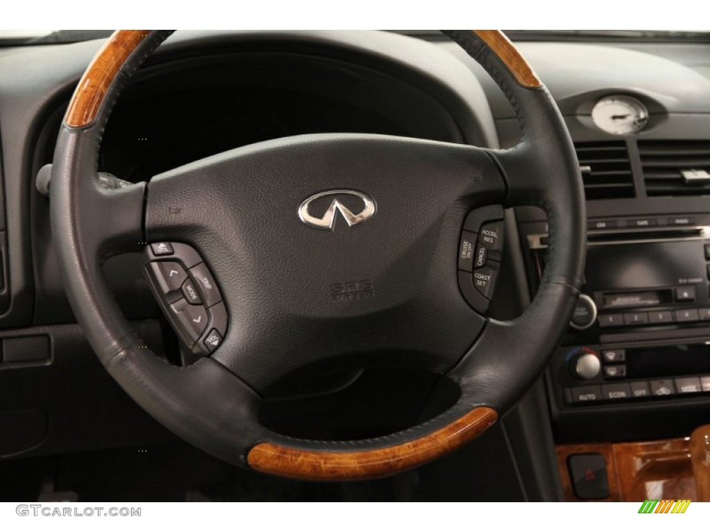 2004 Infiniti I 35 Graphite Steering Wheel Photo #89945634