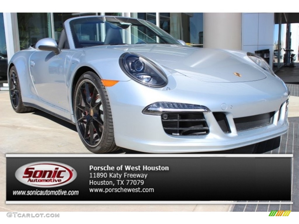 2014 911 Carrera 4S Cabriolet - Rhodium Silver Metallic / Black photo #1