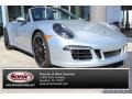 2014 Rhodium Silver Metallic Porsche 911 Carrera 4S Cabriolet  photo #1