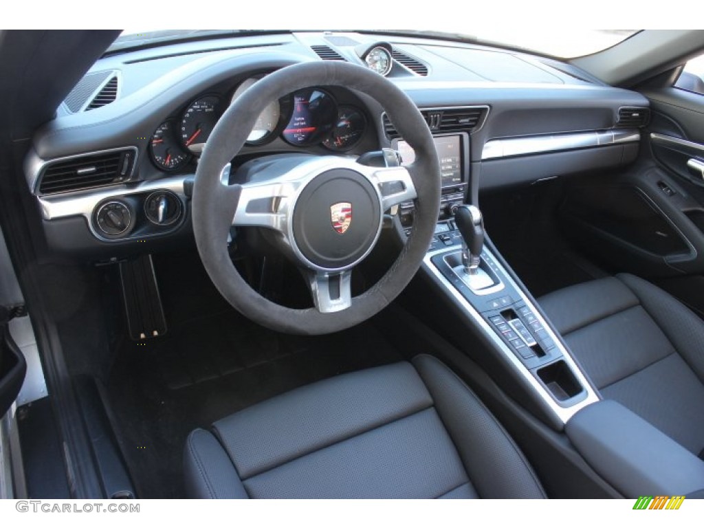 Black Interior 2014 Porsche 911 Carrera 4S Cabriolet Photo #89946298