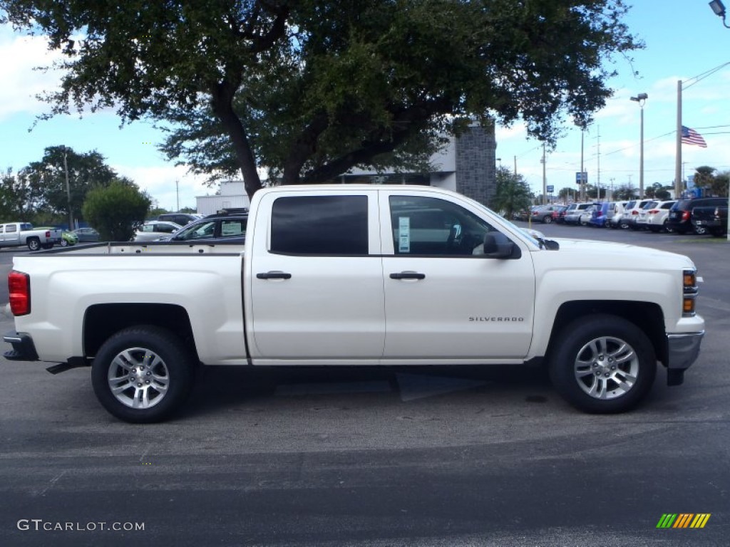 2014 Silverado 1500 LT Crew Cab - White Diamond Tricoat / Cocoa/Dune photo #6