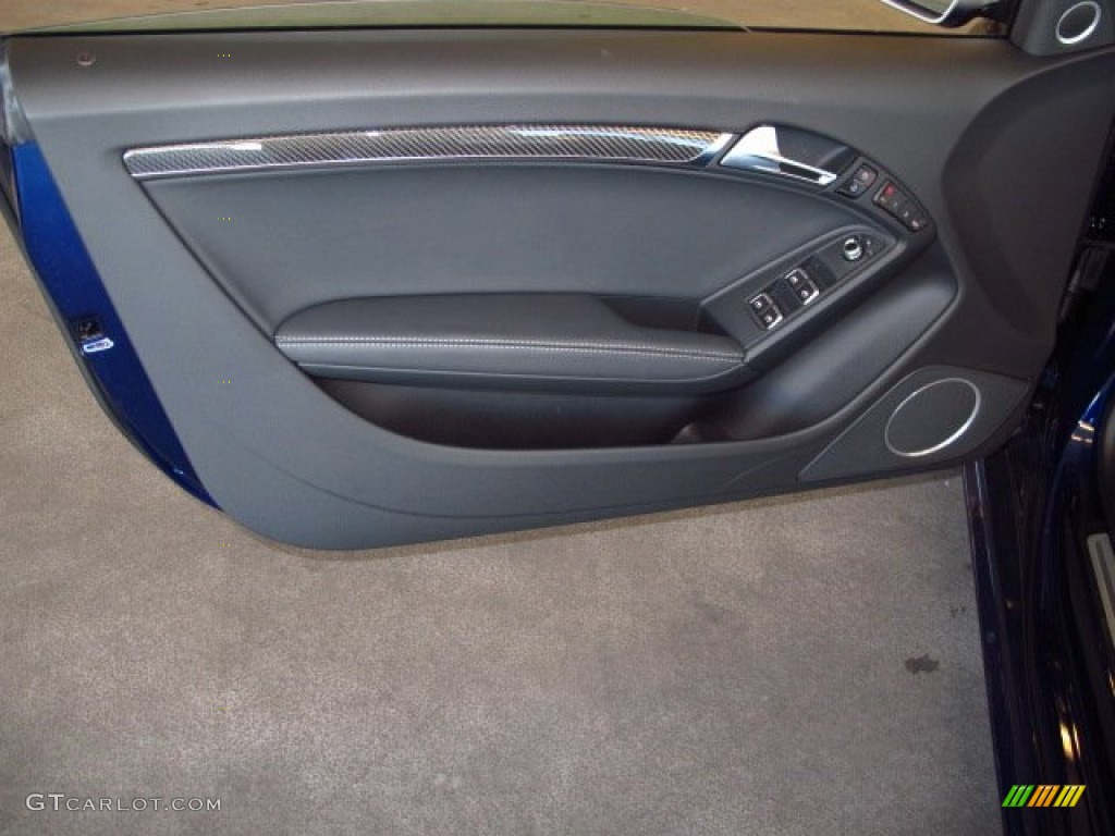 2014 Audi RS 5 Cabriolet quattro Black/Rock Gray Door Panel Photo #89953670
