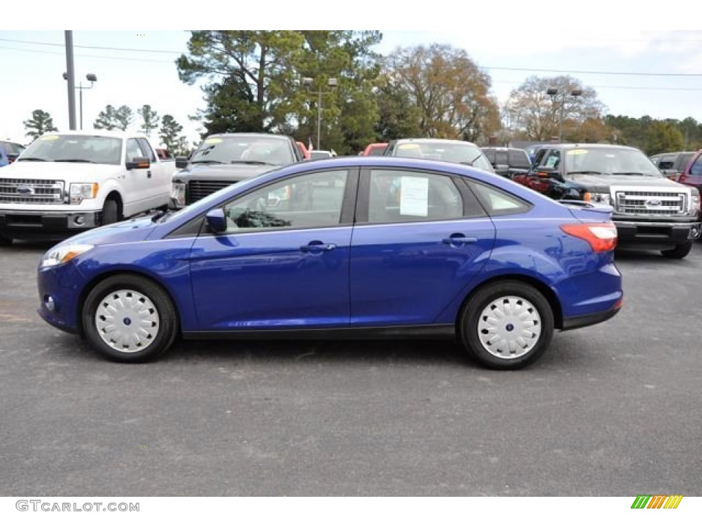 2012 Focus SE Sedan - Sonic Blue Metallic / Stone photo #9
