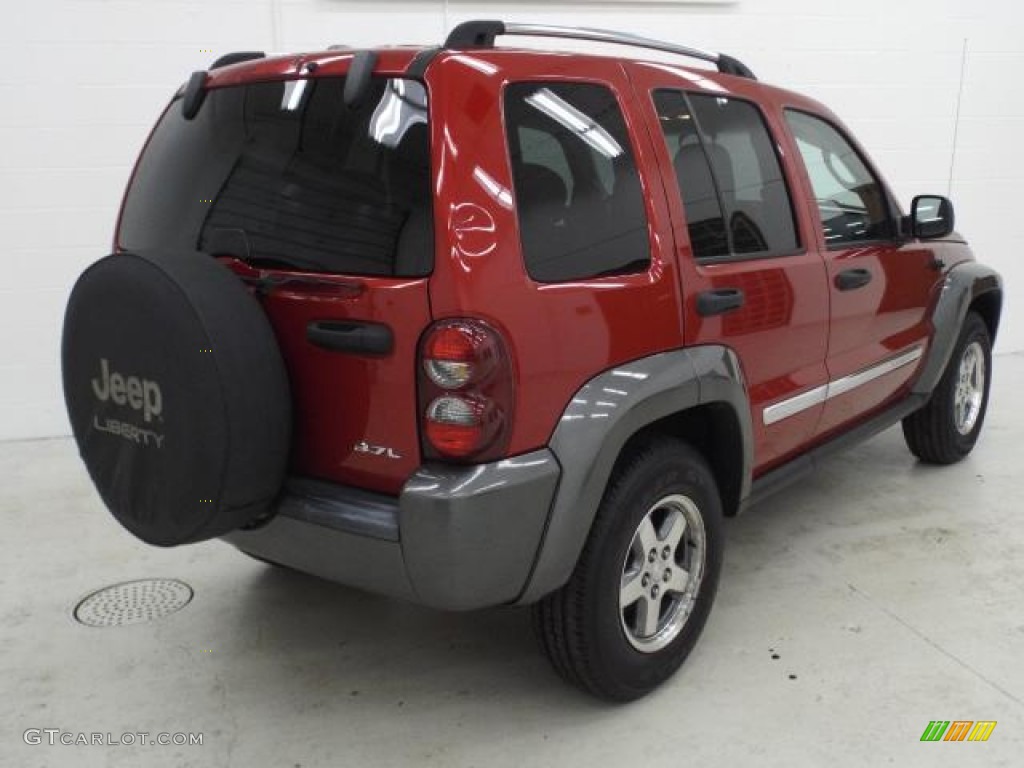 2006 Liberty Sport 4x4 - Inferno Red Pearl / Medium Slate Gray photo #6