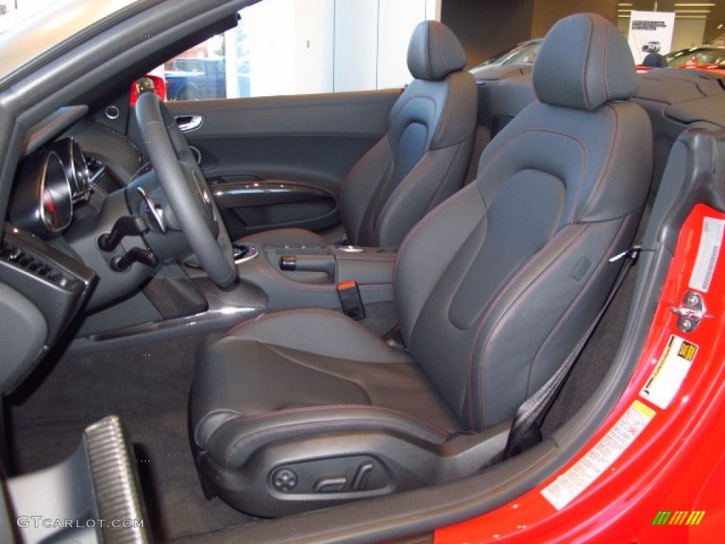 Black Interior 2014 Audi R8 Spyder V10 Photo #89955595