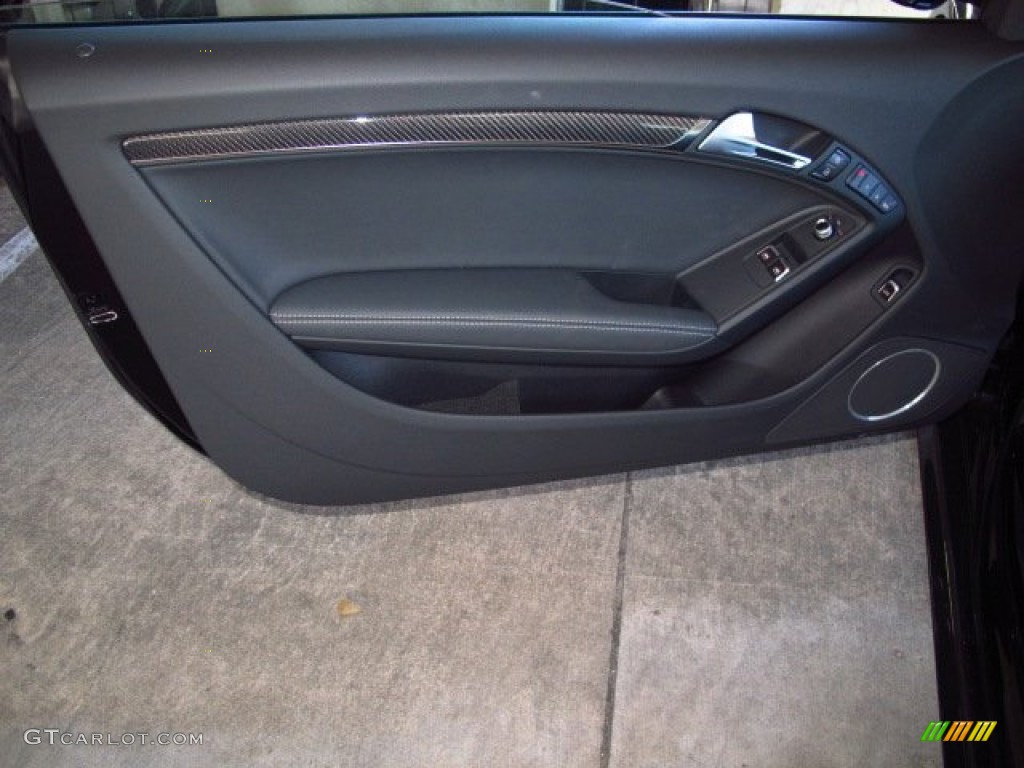 2014 Audi RS 5 Coupe quattro Black/Rock Gray Door Panel Photo #89956053