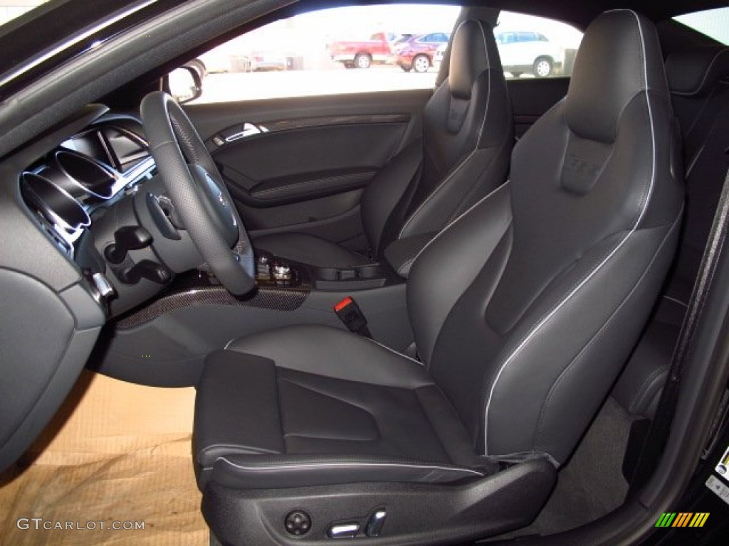 Black/Rock Gray Interior 2014 Audi RS 5 Coupe quattro Photo #89956074
