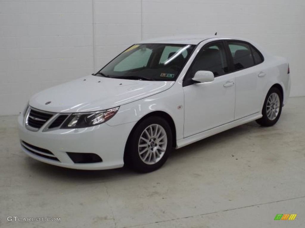 2011 9-3 2.0T Sport Sedan - Arctic White / Black photo #3