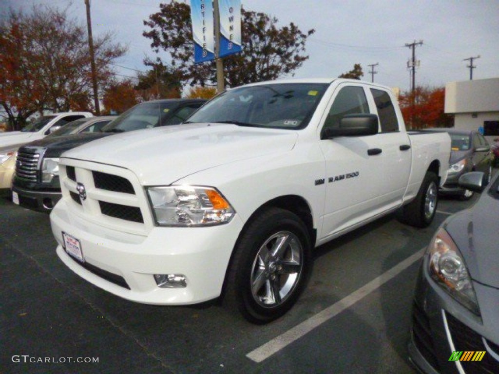 2012 Ram 1500 ST Quad Cab - Bright White / Dark Slate Gray/Medium Graystone photo #1