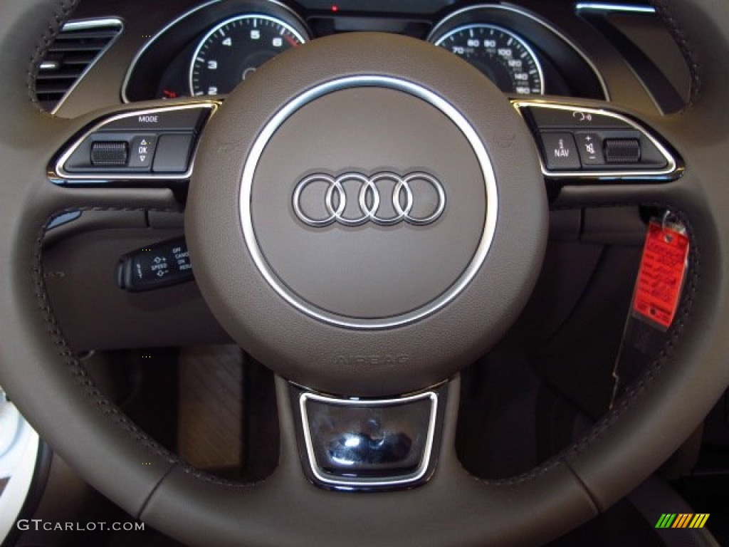 2014 A5 2.0T quattro Cabriolet - Glacier White Metallic / Velvet Beige/Moor Brown photo #15