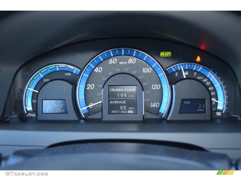 2014 Camry Hybrid XLE - Cypress Pearl / Ivory photo #22