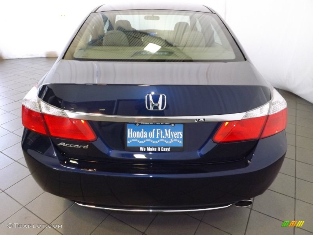 2014 Accord EX Sedan - Obsidian Blue Pearl / Gray photo #7