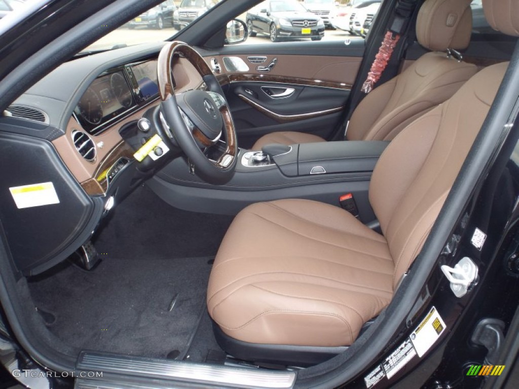 Nut Brown/Black Interior 2014 Mercedes-Benz S 550 Sedan Photo #89966638