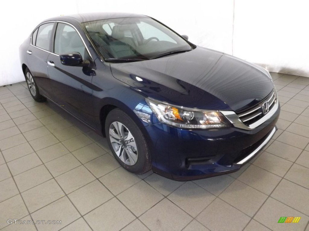 2014 Accord LX Sedan - Obsidian Blue Pearl / Gray photo #1