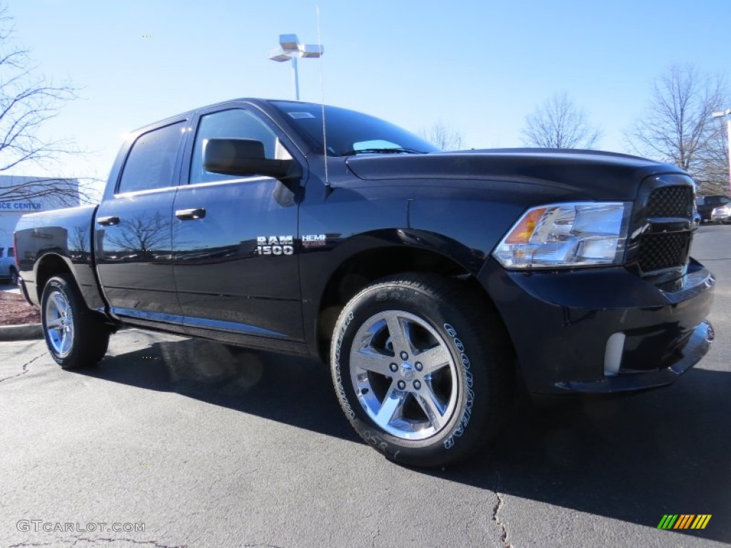 2014 1500 Express Crew Cab - True Blue Pearl Coat / Black/Diesel Gray photo #4