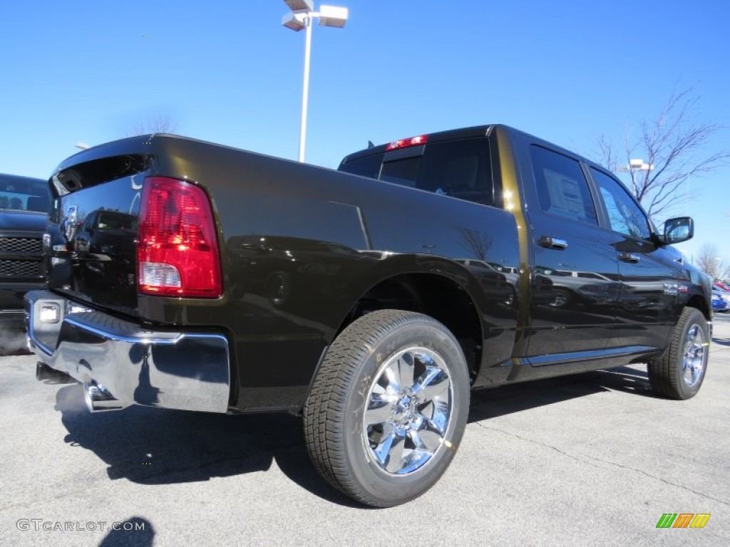 2014 1500 Big Horn Crew Cab - Black Gold Pearl Coat / Black/Diesel Gray photo #3