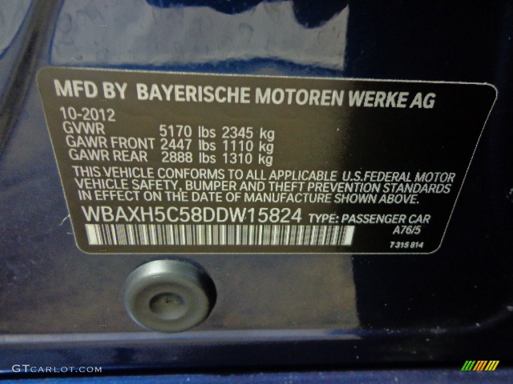 2013 5 Series 528i xDrive Sedan - Deep Sea Blue Metallic / Oyster/Black photo #20