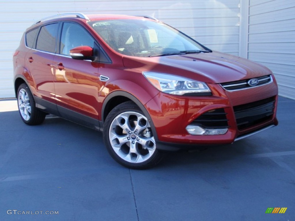 2014 Escape Titanium 1.6L EcoBoost - Ruby Red / Charcoal Black photo #2