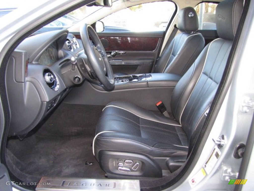 2011 XJ XJL - Liquid Silver Metallic / Jet Black/Ivory photo #2