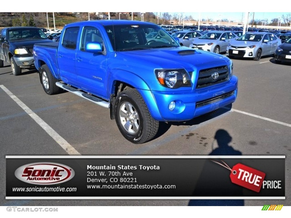 2007 Tacoma V6 PreRunner TRD Sport Double Cab - Speedway Blue Pearl / Graphite Gray photo #1