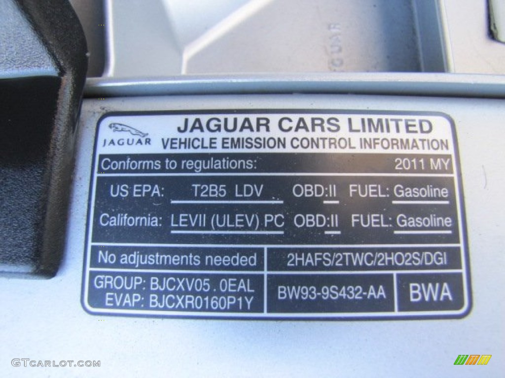 2011 XJ XJL - Liquid Silver Metallic / Jet Black/Ivory photo #66