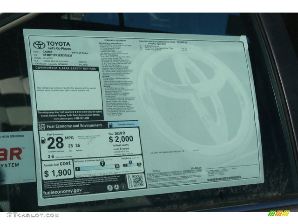2014 Camry LE - Champagne Mica / Ivory photo #10